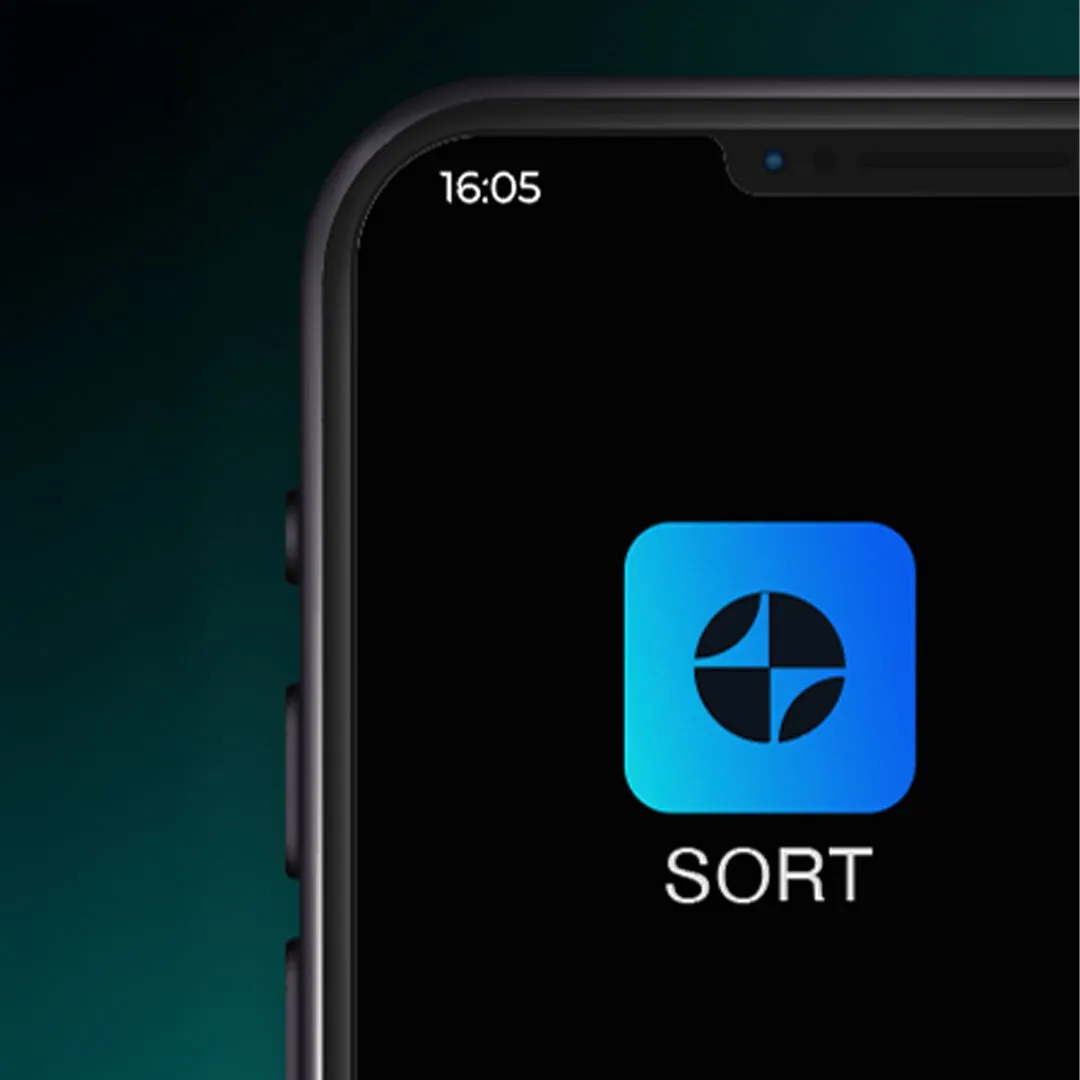 Sort - Futuristic Branding, application 1