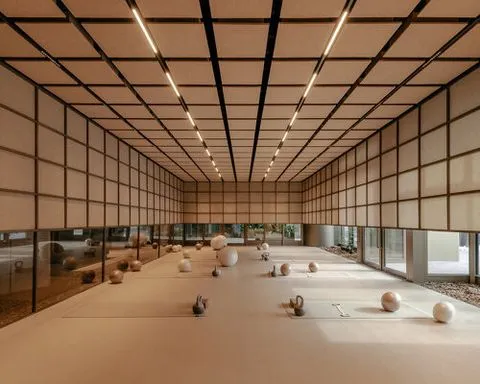 PLAT ASIA uses box-like frames to connect fitness, dining, and play in beijing community hub