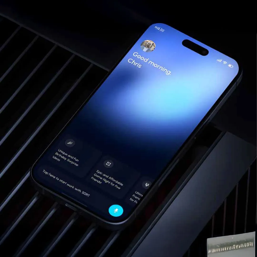 Sort - Futuristic Branding, application 2